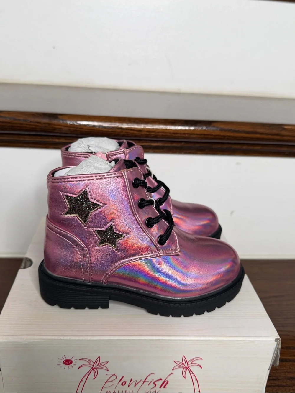 Blowfish Malibu Infant Girl’s Rena Toddler Oxford Boot Fuchsia Pink, 7